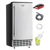 Undercounter Built-in Ice Maker 80 Lbs/Day with Drain Pump Reversible Door