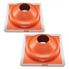 2 Pcs Metal Roof Pipe Flashing Boot Fit 6-3/4"-14" Pipe High Temp Silicone