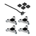 Furniture Dolly 4 pcs Steel Tri-dolly Set Furniture Mover 440 lbs Capacity