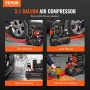 Air Compressor 7.9 L 900W 2.2 CFM@ 90PSI 70 dB Ultra Quiet Oil Free