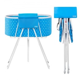 Foldable Dog Bathtub Elevated Light Blue Pet Bathing Station for Dog & Cat