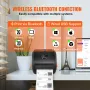 Thermal Label Printer, 300DPI for 4x6 Mailing Packages, Wireless Bluetooth & Automatic Label Recognition, Support Windows/MacOS/
