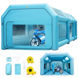Portable Inflatable Paint Booth, 20x10x8.2ft Inflatable Spray Booth, Car Paint Tent w/ Air Filter System & 2 Blowers, Upgraded