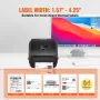 Thermal Label Printer, 300DPI for 4x6 Mailing Packages, Wireless Bluetooth & Automatic Label Recognition, Support Windows/MacOS/