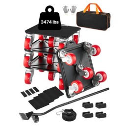 Furniture Dolly Heavy Duty Furniture Mover with 5 Wheels 3474 lbs Capacity