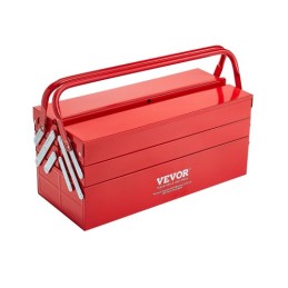 Tool Box 18-inch 3-Tier 5-Tray Folding Cantilever Toolbox with Handle
