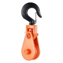2 Ton Snatch Block with Swivel Hook 74 mm Sheave Pulley Lifting Rollback
