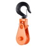 2 Ton Snatch Block with Swivel Hook 74 mm Sheave Pulley Lifting Rollback