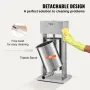 Electric Stuffer, 15L Large Capacity, 260W Vertical Sausage Stuffer with Speed Stepless, 304 Stainless Steel Sausage Machine wit