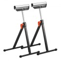 2 PCs Woodworking Roller Stands Max Load 135 lb Adjustable 26.8-42.5 in