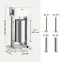 Electric Stuffer, 15L Large Capacity, 260W Vertical Sausage Stuffer with Speed Stepless, 304 Stainless Steel Sausage Machine wit