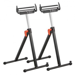 2-Pack Rollers Stand Max Load 250 lb Adjustable 27-43 in for Woodworking