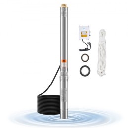 750W Deep Well Submersible Pump Stainless Steel Water Pump 210ft 65L/min