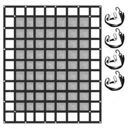 .7' Truck Cargo Net Mesh with Cam Buckles & S-Hooks Pickup Bed 1100lbs