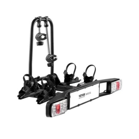 Cykelstativ til 2 cykler sammenfoldelig hitch -cykelbærer passer til 5 cm modtagere