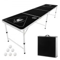 2.4 m Folding Beer Pong Tailgate Table Party Drinking Game Carrying Handle