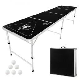 2.4 m Folding Beer Pong Tailgate Table Party Drinking Game Carrying Handle
