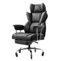 Executive Office Chair High Back Chair Footrest & Removable Armrests Black