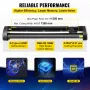 Vinyl Cutter Plotter Machine 53” Signmaster Software Sign Making Machine 1350mm Paper Feed Vinyl Cutter Plotter with Stand (53” 