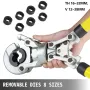 VEVOR Kobberrørspresser VVS-presseværktøj V 12-28mm, pressetang Kobberrørpresseværktøj TH 16-32mm Kæber 360