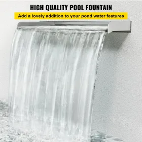 30 cm x 11.4 cm x 7.9 cm Stainless Steel Decorative Waterfall Pool Fountain For Garden Pond Indoors And Outdoors