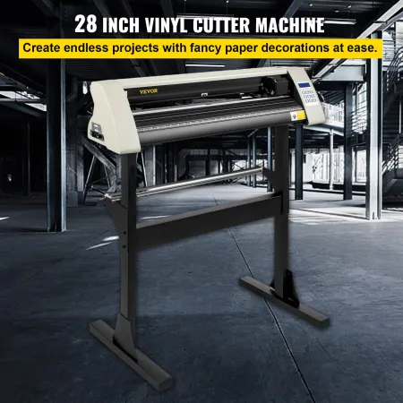 Vinyl Cutter 28 Inch Vinyl Cutter Machine 720mm Paper Feed Vinyl Plotter Cutter Machine with Sturdy Floor Stand for Cutting Pape