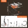 25.4 cm Table Saw w/ Stand Electric Cutting Machine 4800RPM 63.5 cm Rip Capacity