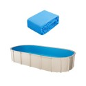 Oval Pool Liner 16.4x9.8ft Unibead Style Pool Liner 47in Wall Height