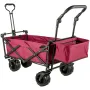 VEVOR Collapsible Wagon with Removable Canopy, 220lbs Heavy Duty Foldable Beach Wagon with Big Wheels, Folding Outdoor Utility W