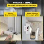 Jet Hand Dryer, Premium Electric Commercial Blade Hand Dryer, ABS Air Dryer Hand with HEPA Filtration Wall Mount Hand Dryer, 200