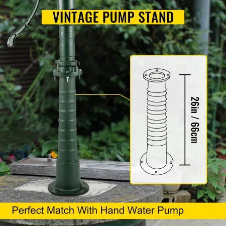 VEVOR Antique Hand Water Pump Stand Pitcher Pump Stand Cast Iron Well Pump Stand with Pre-set 13 mm(0.5") Holes for Easy Install