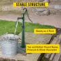 Antique Hand Water Pump Stand Pitcher Pump Stand Cast Iron Well Pump Stand with Pre-set 13 mm(0.5") Holes for Easy Installation 