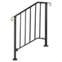 VEVOR Iron X Handrail Picket 2 Railing Rail Fits 2 Steps