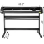 53" Vinyl Cutter Machine Basic Vinyl Plotter Cutter med Stand