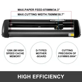 34" Vinyl Cutter Machine Basic Vinyl Plotter Cutter with Stand Plotter Adjustable Force Speed Sign Making