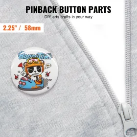 2.25 "58 mm knap -badge dele forsyninger til knapproducent