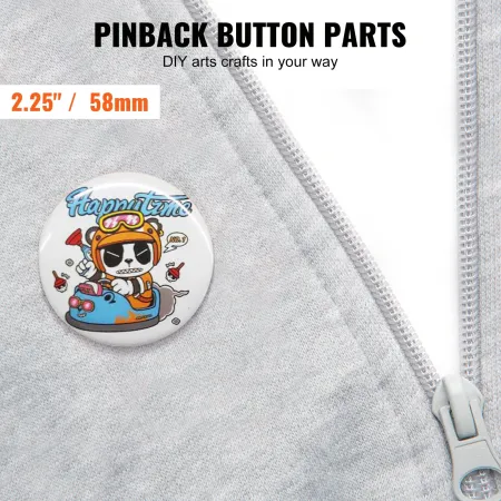 2.25 "58 mm knap -badge dele forsyninger til knapproducent