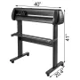 34" Vinyl Cutter Machine Basic Vinyl Plotter Cutter with Stand Plotter Adjustable Force Speed Sign Making