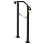 Handrails for Outdoor Steps, Fit 1 or 2 Steps Outdoor Stair Railing, Arch1 Wrought Iron Handrail, Flexible Porch Railing, Black 