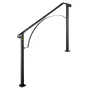 VEVOR Handrails for Outdoor Steps, Fit 4 or 5 Steps Outdoor Stair Railing, Arch4 Wrought Iron Handrail, Flexible Porch Railing, 