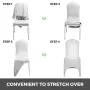 Stretch Spandex Folding Chair Covers, Universal Fitted Arched Front Cover, Removable Washable Protective Slipcovers, for Wedding