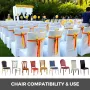 VEVOR Stretch Spandex Folding Chair Covers, Universal Fitted Arched Front Cover, Removable Washable Protective Slipcovers, for W