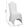 Stretch Spandex Folding Chair Covers, Universal Fitted Arched Front Cover, Removable Washable Protective Slipcovers, for Wedding
