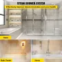 6KW Sauna Bath Steamer with LED Digital Display Steam Bath Generator 6KW Steam Room Generator for Home SPA Steam Generator with 