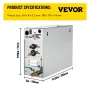 VEVOR 6KW Sauna Bath Steamer with LED Digital Display Steam Bath Generator 6KW Steam Room Generator for Home SPA Steam Generator