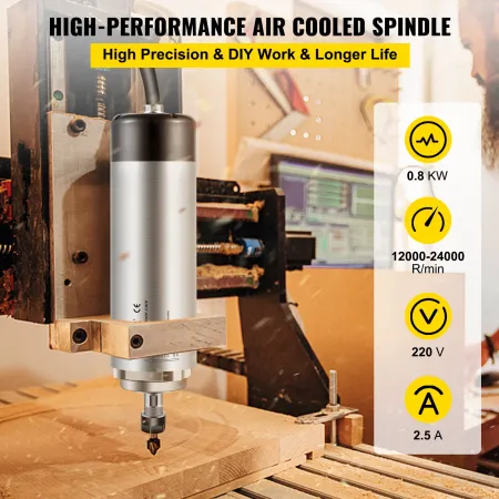 højhastigheds 0,8KW luftkølet spindelmotor gravering Fræsning &
