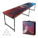 2.4 m Portable Beer Pong Tailgate Table Party Game LED Carrying Handle