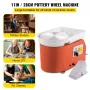 Pottery Wheel 27.9 cm 0-300 RPM Ceramic Wheel, 350W Adjustable Speed Forming Machine with Sculpting Tools and Apron, Detachable 