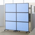 Acoustic Room Divider Partition Panel Privacy Screen 2 Pack Indigo Blue