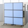 Acoustic Room Divider Partition Panel Privacy Screen 2 Pack Indigo Blue